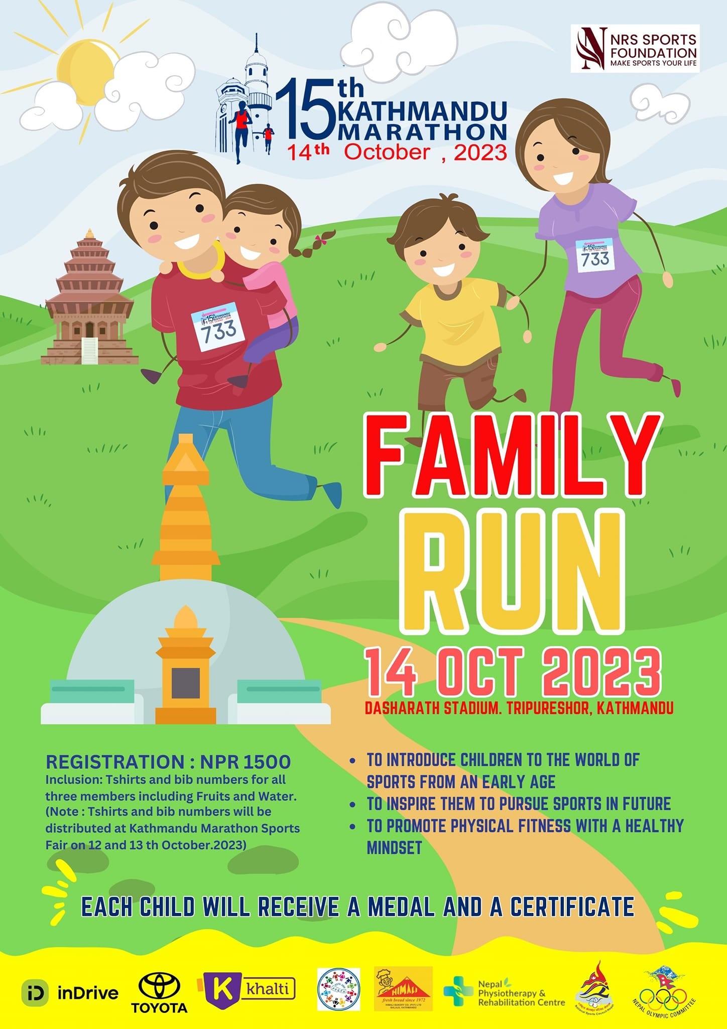 Family Run 2023 in Association with Kathmandu Marathon - NRS Sports Foundation